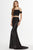 Angela & Alison - 91059 Two Piece Embellished Charmeuse Trumpet Dress Special Occasion Dress 0 / Black