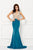 Angela & Alison - Alluring Illusion Evening Dress 61042 CCSALE 16 / Teal