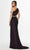 Angela & Alison - Long One Shoulder Glitter Gown 91018 - 1 pc Deep Purple In Size 12 Available CCSALE 12 / Deep Purple