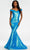 Ashley Lauren 11109 - Iridescent Sequin Mermaid Prom Gown Prom Dresses 0 / Neon Blue