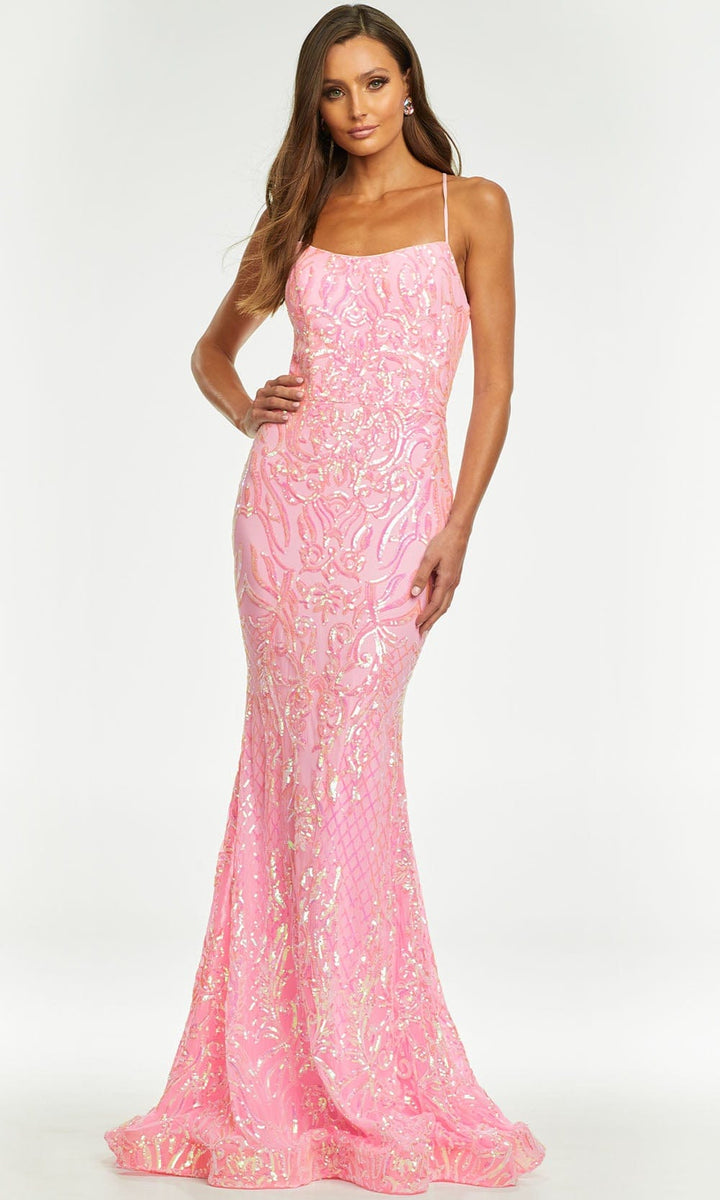 Ashley Lauren - 11114 Sequin Motif Scoop Gown – Couture Candy