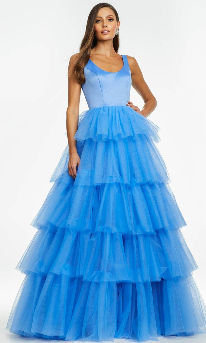 Ashley Lauren - 11187 Sleeveless Tiered Tulle Gown – Couture Candy