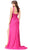 Ashley Lauren 11252 - Halter Ruched High Slit Gown Special Occasion Dress