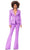 Ashley Lauren 11271 - Two Piece Blazer Pantsuit Special Occasion Dress 0 / Orchid