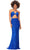 Ashley Lauren 11287 - Beaded Halter Prom Dress Special Occasion Dress 00 / Neon Royal