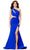 Ashley Lauren 11303 - Asymmetric Neck Cutout Evening Gown Evening Gown 00 / Royal