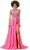 Ashley Lauren 11354 - Beaded Halter Romper With Overskirt Special Occasion Dress 0 / Orchid/Pink