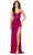 Ashley Lauren 11369 - Plunging Sweetheart Beaded Prom Gown Prom Dresses 0 / Raspberry