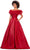 Ashley Lauren 11382 - Feathered Off-Shoulder Ballgown Special Occasion Dress 0 / Red