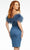 Ashley Lauren - 4481 Straight Across Denim Short Dress Cocktail Dresses