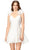 Ashley Lauren 4540 - Ruffled Straps Cocktail Dress Special Occasion Dress 0 / Ivory