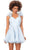 Ashley Lauren 4540 - Ruffled Straps Cocktail Dress Special Occasion Dress 0 / Sky