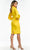 Ashley Lauren - Bishop Sleeve Sheath Cocktail Dress 4487 - 1 pc Yellow in Size 10 Available CCSALE