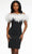 Ashley Lauren - Feather-Trimmed Cocktail Dress 4490 - 1 pc White/Black In Size 12 Available CCSALE 12 / White/Black