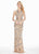 Ashley Lauren - Ornate Halter Sheath Evening Dress 1563 - 1 pc Multi/Nude In Size 6 Available CCSALE 6 / Multi/Nude