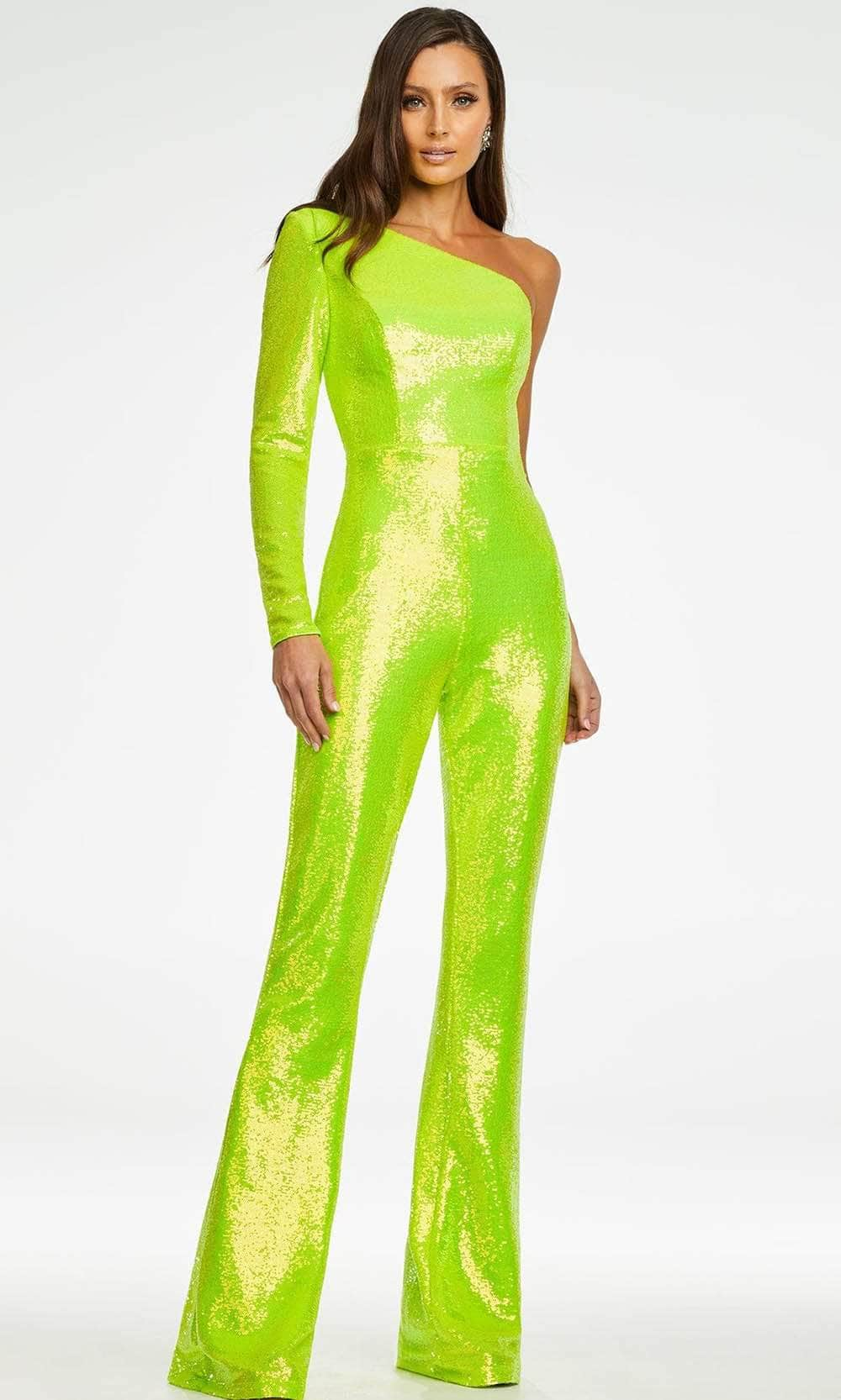 Ashley Lauren - Sequined Asymmetric Neck Jumpsuit 11110 – Couture Candy