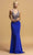 Aspeed Design - Beaded Appliqued Evening Gown L2185 - 1 pc Burgundy In Size XXS and 1 pc Royal in Size XXS Available CCSALE