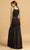 Aspeed Design - D316 Jewel Neck Beaded Band Slit Gown Evening Dresses