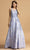 Aspeed Design - L2208 Appliqued Jacquard A-Line Dress Prom Dresses XXS / Lilac