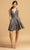 Aspeed Design - S2115 Sleeveless Embroidered Satin Dress Homecoming Dresses XXS / Charcoal