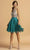 Aspeed Design - S2140 Beaded Halter A-Line Dress Homecoming Dresses XXS / Teal