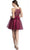 Aspeed Design - Short Halter Lace Bodice Dress D136 - 1 pc Burgundy In Size XS Available CCSALE XS / Burgundy