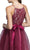 Aspeed Design - Short Halter Lace Bodice Dress D136 - 1 pc Burgundy In Size XS Available CCSALE XS / Burgundy