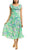 BCBG Generation GT03D71 - Ruffle Trimmed Floral Dress Special Occasion Dress 0 / Green Multi