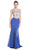 Beaded Scalloped Sheath Evening Dress Dress XXS / Royal