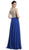 Beaded Sheer A-Line Evening Dress Dress