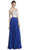 Beaded Sheer A-Line Evening Dress Dress XXS / Royal