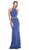 Bedazzled Halter Neck Prom Dress Dress XXS / Royal