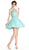 Bedazzled Illusion Halter Aline Homecoming Dress Homecoming Dresses XXS / Mint