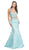 Bejeweled V-neck Mermaid Prom Dress Prom Dresses XXS / Light-Aqua