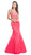 Bejeweled V-neck Mermaid Prom Dress Prom Dresses XXS / Watermelon