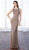 Cameron Blake 116659 - Beaded High Neck Evening Gown Evening Dresses 4 / Taupe
