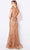 Cameron Blake - 221685 Foliage Motif Sheath Evening Dress Mother of the Bride Dresses