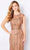 Cameron Blake - 221685 Foliage Motif Sheath Evening Dress Mother of the Bride Dresses