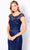 Cameron Blake - 221685 Foliage Motif Sheath Evening Dress Mother of the Bride Dresses