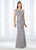 Cameron Blake - Bateau Neck Lace Fitted Gown 118687 CCSALE 6 / Silver