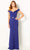 Cameron Blake by Mon Cheri - 220636 Tier-Ornate Off Shoulder Dress Evening Dresses 4 / Blue Willow