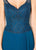 Cameron Blake - Embroidered V-neck Chiffon A-line Dress 219690 - 1 pc Dark Teal In Size 6 Available CCSALE 6 / Dark Teal