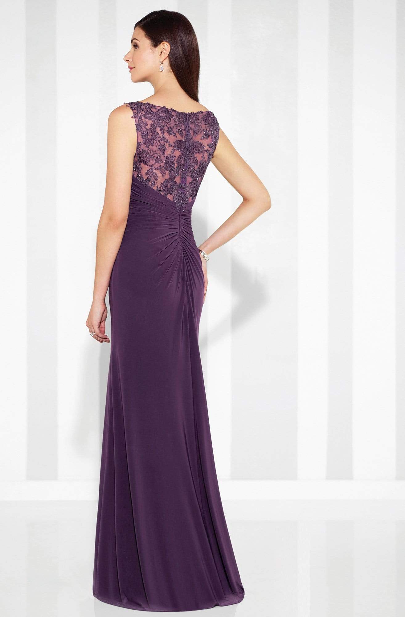 Cameron Blake by Mon Cheri Fit And Flare Gown 117613 - 1 pc Eggplant I ...