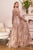 Cinderella Divine - CD233 Sheer Long Sleeve V-neck Evening Gown - 1 pc Rose Gold in Size 14 Available CCSALE