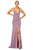 Cecilia Couture - 2102 Glittered Long Column Dress Evening Dresses 0 / Mauve