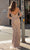 Chic and Holland HF1482 - Long Sleeve Beaded Evening Dress Prom Dresses