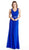 Chic V-neck Sheath Evening Dress Evening Dresses XXS / Royal