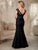 Christina Wu Elegance - Cap Sleeve Lace Illusion Bateau Trumpet Dress 20228 - 1 pc Black In Size 10 Available CCSALE 10 / Black