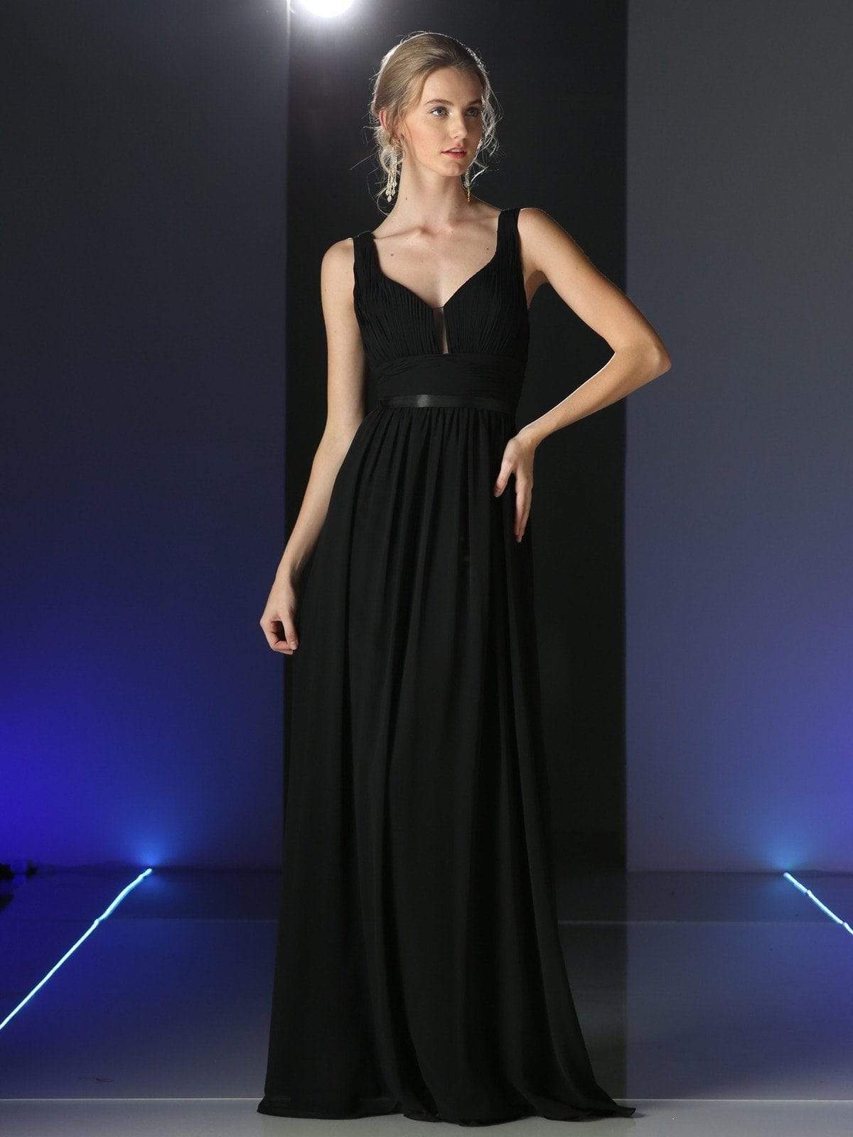 empire sweetheart floor length chiffon dress