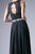 Cinderella Divine - B1601 Embellished Belt Lace Sleeveless Top Chiffon Dress - 1 pc Black In Size 2X Available CCSALE